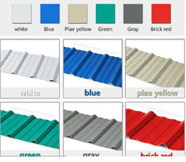 bảng m&agrave;u t&ocirc;n pvc