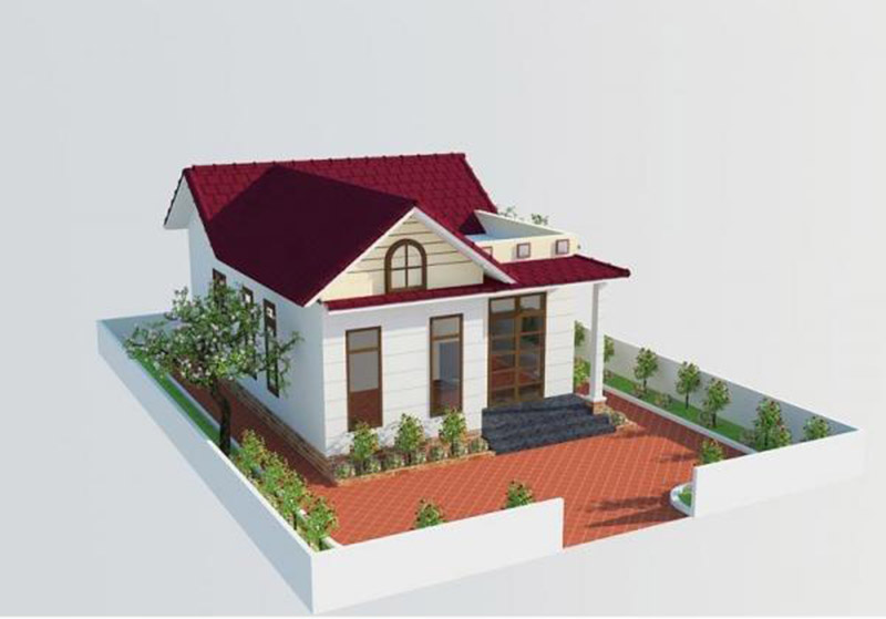 Mẫu số 12 Nhà cấp 4 mái tôn nông thôn mới nhất