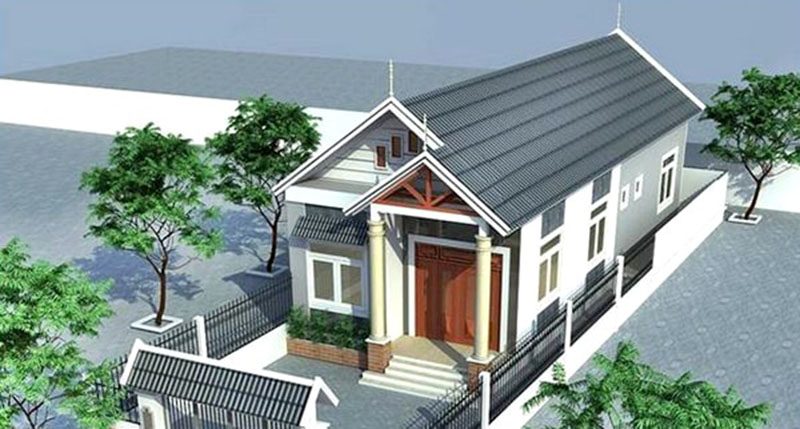 Mẫu số 26 Nhà cấp 4 mái tôn nông thôn mới nhất