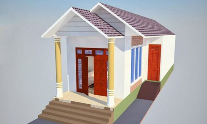 Mẫu số 28 Nhà cấp 4 mái tôn nông thôn mới nhất