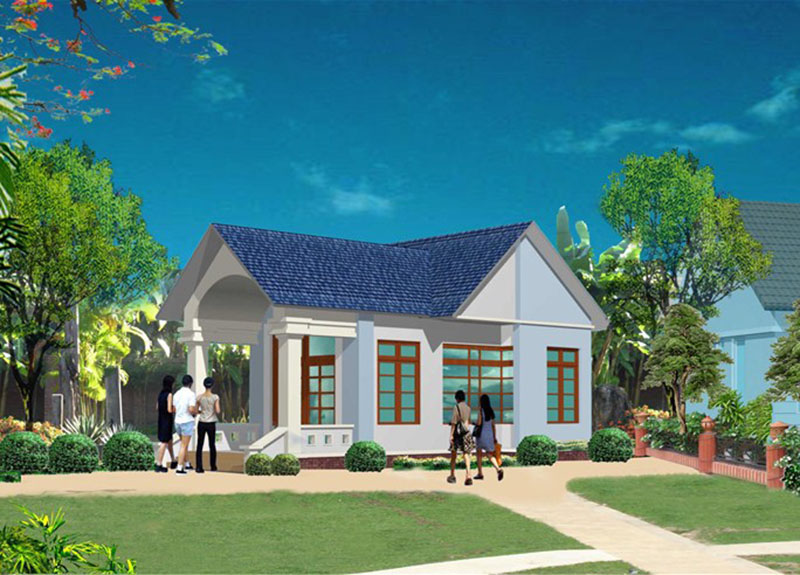 Mẫu số 30 Nhà cấp 4 mái tôn nông thôn mới nhất