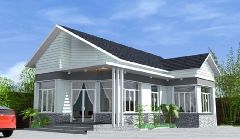Mẫu số 31 Nhà cấp 4 mái tôn nông thôn mới nhất